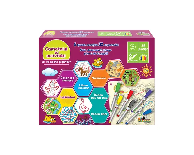 Joc de creatie si gandire Carnetelul cu activitati, Noriel Games