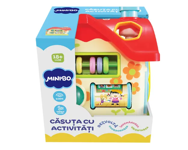 Jucarie bebelusi Minibo - Casuta cu activitati