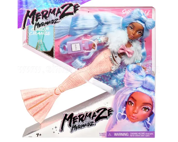 Papusa sirena Mermaze Mermaidz, Schellnelle, S1, 580829EUC