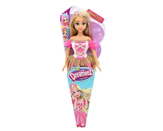 Papusa printesa cu par blond si rochie roz, Dreameez