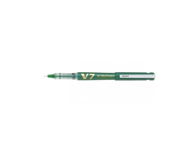 Pix cu varf Roller, Pilot, V7, Hi-Tecpoint, reincarcabil, Verde, 0.7 mm