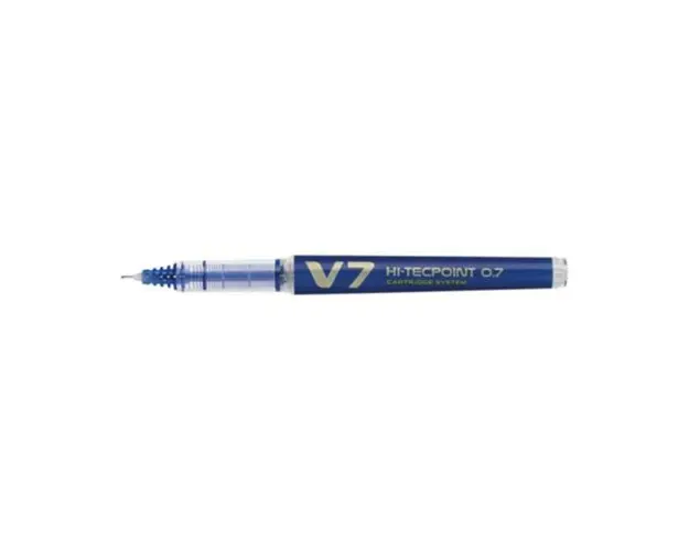 Pix cu varf Roller, Pilot, V7, Hi-Tecpoint, reincarcabil, Albastru, 0.7 mm