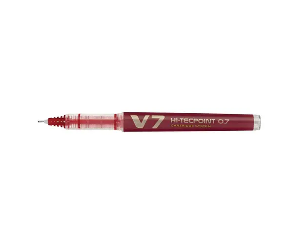 Pix cu varf Roller, Pilot, V7, Hi-Tecpoint, reincarcabil, Rosu, 0.7 mm