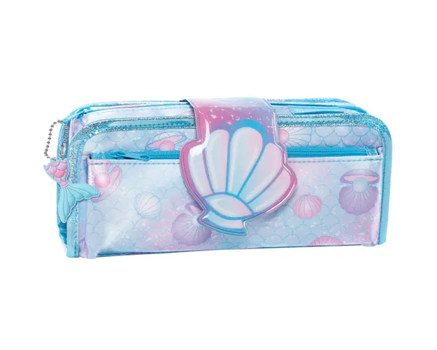 Penar necessaire Fun Time 2 in 1, cu o clapa, motiv Glitzy Mermaid, Tiger Family