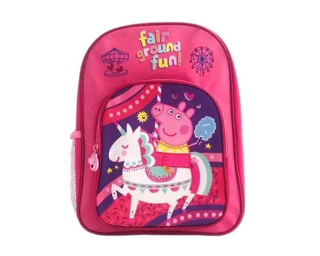 Ghiozdan mini cu 2 compartimente, Peppa Pig, Fair Ground Fun