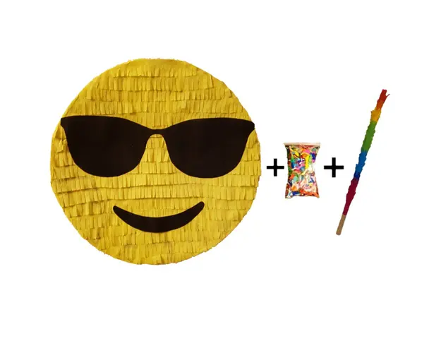 Pinata cu bat si confetti Emoji Ochelari, PinaStar