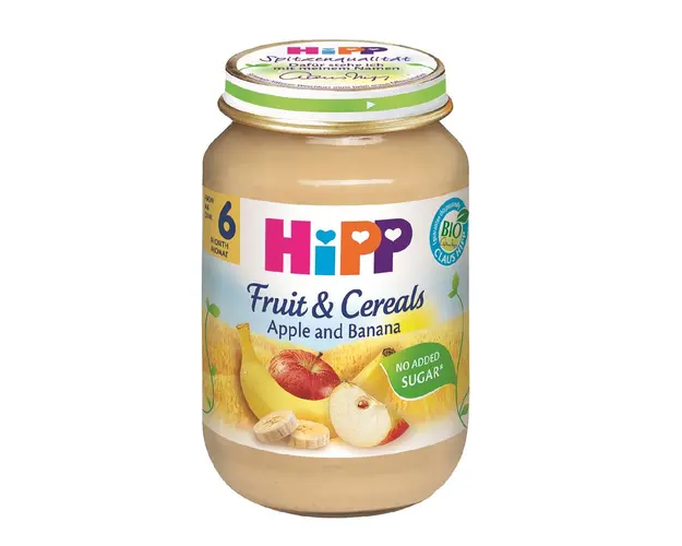 Piure HiPP din cereale, mere si banane,190 g