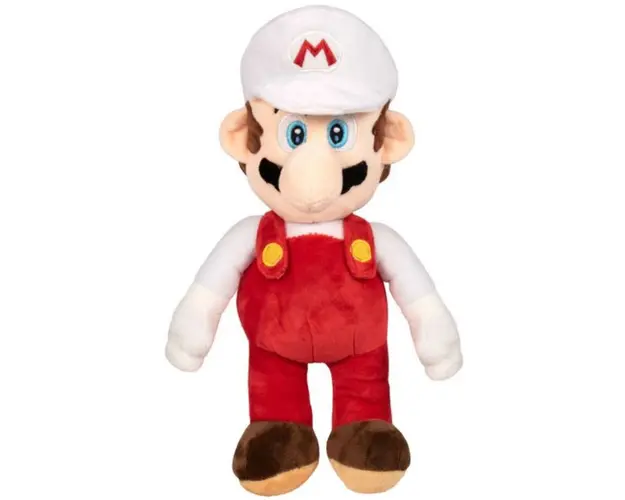 Jucarie din plus, Play by Play, Mario Fire cu sapca alba super Mario, 36 cm