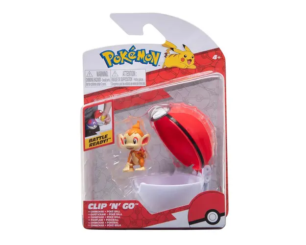 Figurina in bila Clip N Go Pokemon S2 - Chimchar si Poke Ball