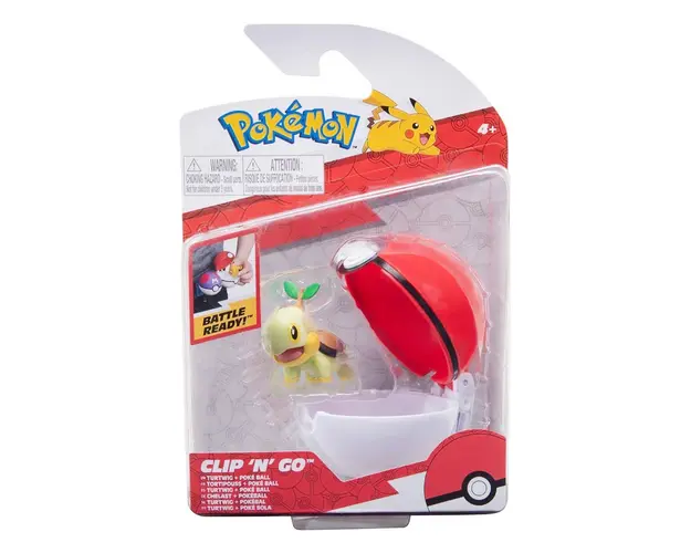 Figurina in bila Clip N Go Pokemon S2 - Turtwig si Poke Ball