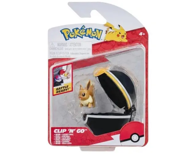 Figurina in bila Clip N Go Pokemon S2 - Eevee si Luxury Ball