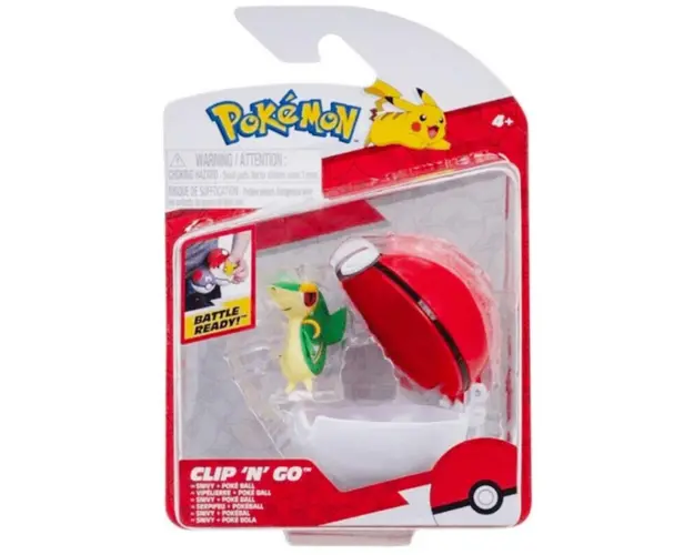 Figurina in bila Clip N Go Pokemon S2, Snivy si Poke Ball