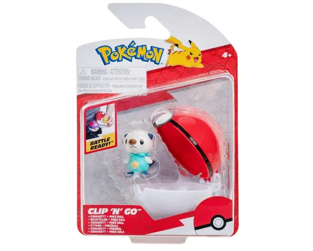 Figurina in bila Clip N Go Pokemon S2, Oshawott si Poke Ball