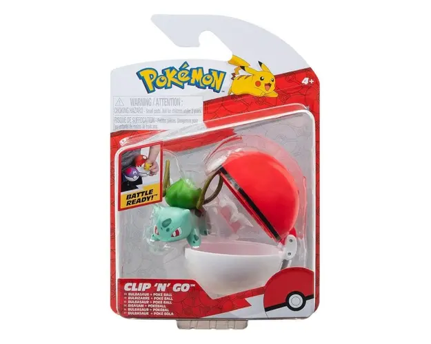 Figurina in bila Clip N Go Pokemon S2, Bulbasaur si Poke Ball