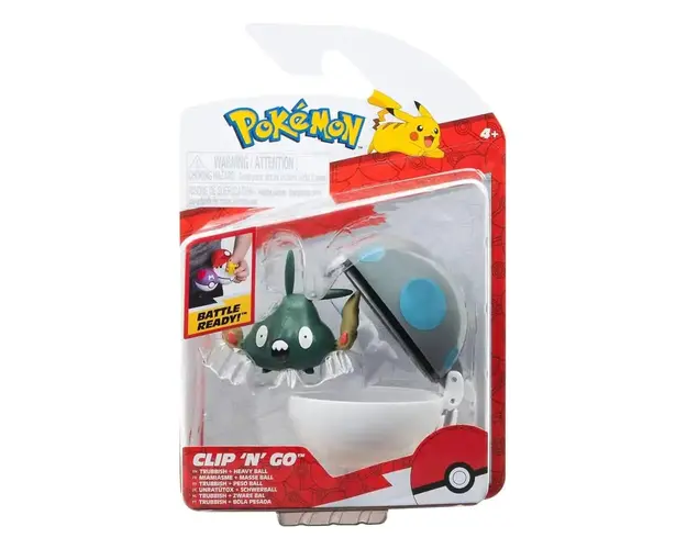 Figurina in bila Clip N Go Pokemon S2, Trubbish si Poke Ball