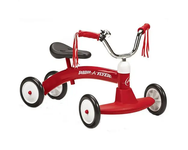 Cvadriciclu fara pedale Radio Flyer Scoot About, Rosu