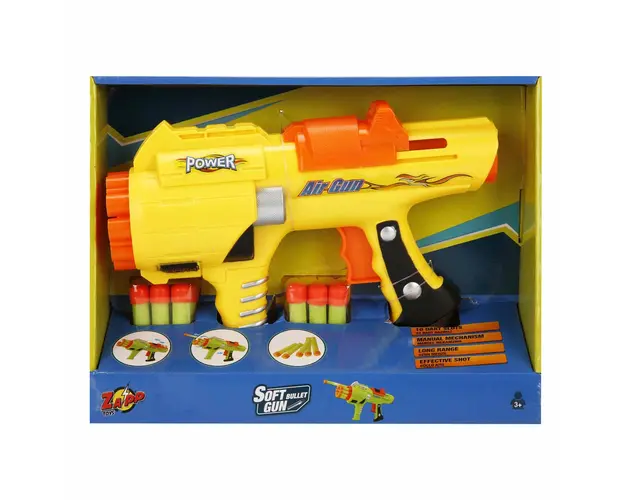 Pistol cu 12 sageti din burete, Zapp Toys, Air Gun