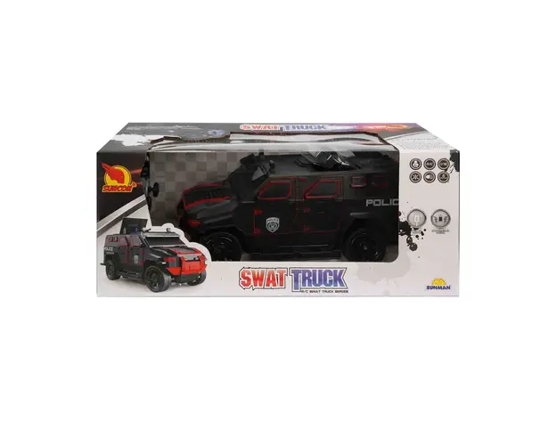 Masina de politie cu telecomanda, Suncon, 1:16, Rosu