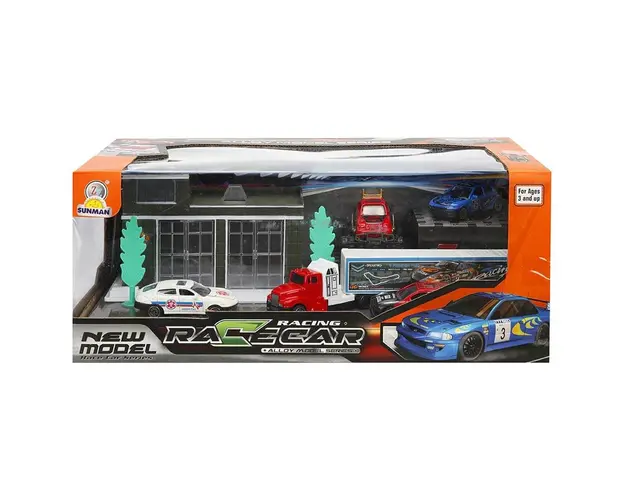 Set de joaca, garaj cu 5 masini, Pit Stop, Maxx Wheels