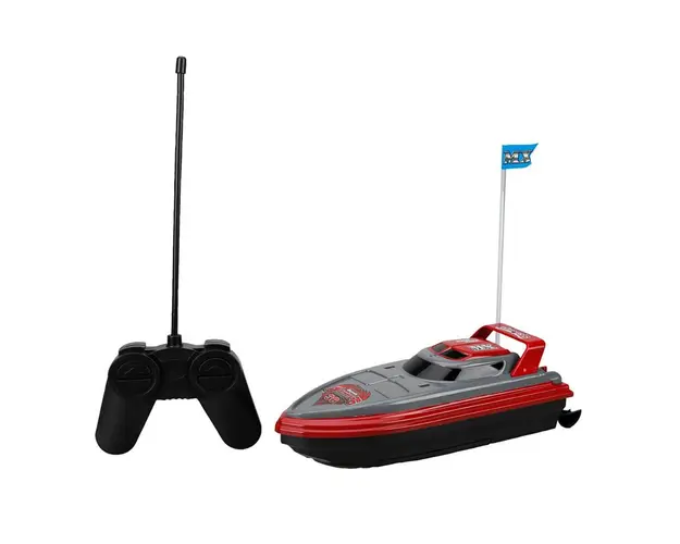 Barca cu telecomanda, Suncon, Rosu-Gri, 20 cm