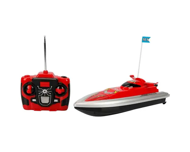 Barca cu telecomanda 27 Mhz, Suncon, Rosu, 32 cm
