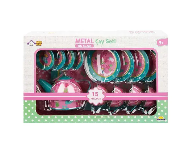 Set de ceai, Little Chef, 15 piese, Albastru-Roz