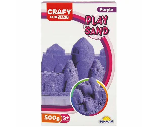 Nisip kinetic, Crafy, Play Sand, 500g, Mov