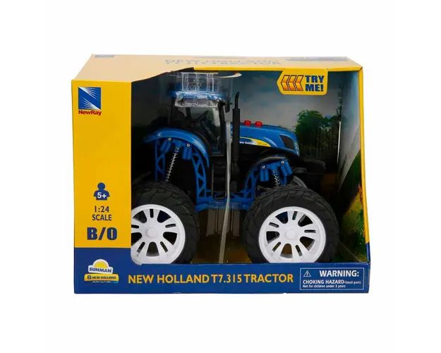 Tractor cu sunete, New Ray, New Holland T7315, 1:24