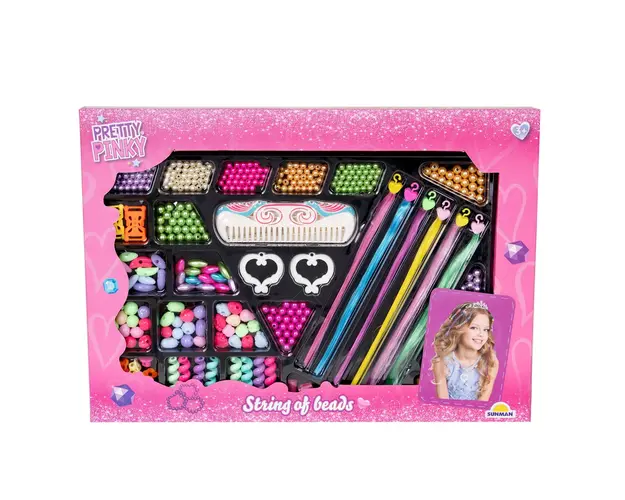 Set margele si extensii pentru par, Pretty Pinky