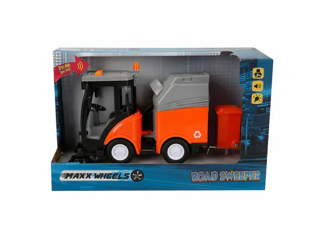Masina de curatare cu lumini si sunete Maxx Wheels, 1:16, 20 cm