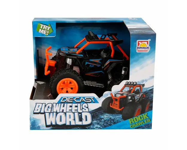 Masina de teren cu sunete si lumini, Rock Crawler, Portocaliu, 19 cm