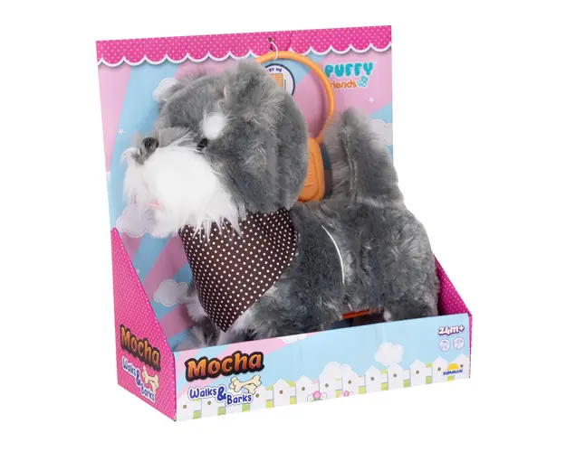Jucarie de plus interactiva, catelus Mocha, Puffy Friends