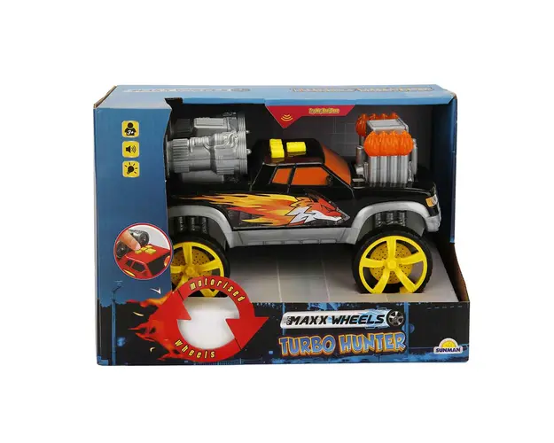 Camioneta cu Lumini si Sunete, Maxx Wheels, Negru, 23 cm