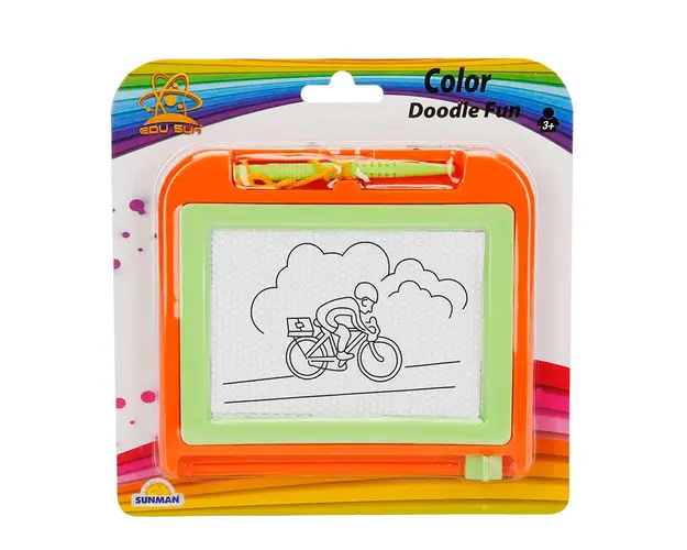 Tabla magnetica pentru desen Edu Sun, Color Doodle Fun, Portocaliu