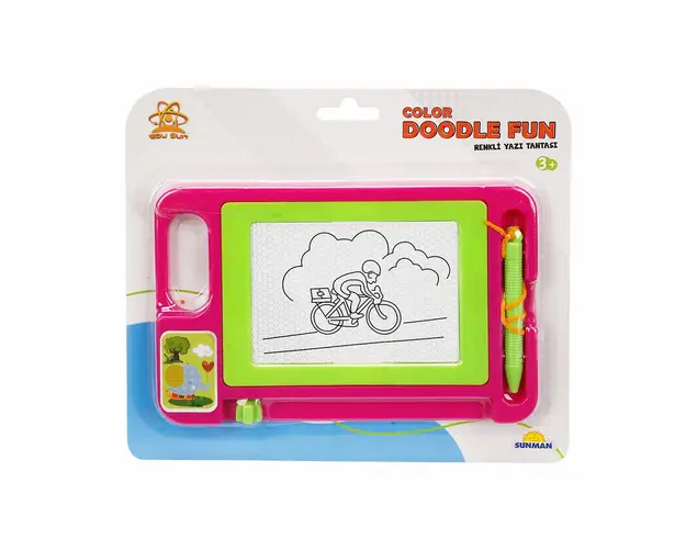 Tabla magnetica pentru desen, Edu Sun, 21.5 x 14 cm, Roz