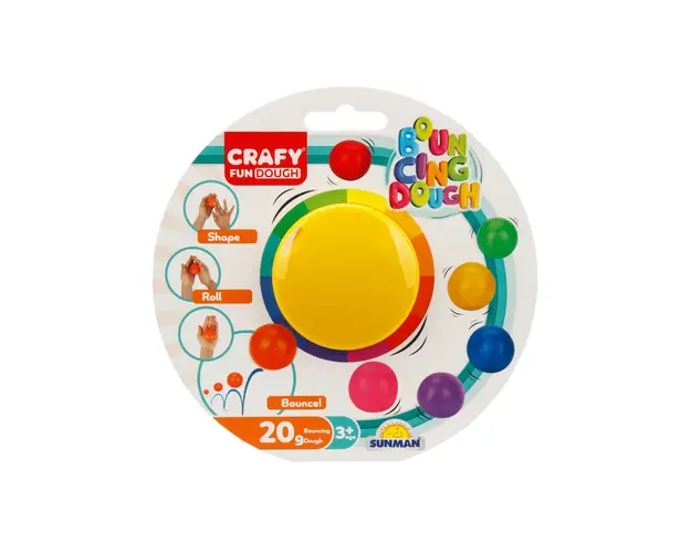 Plastilina colorata, Crafy, Galben, 20 g