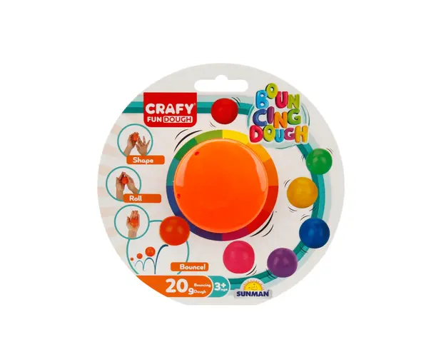 Plastilina colorata, Crafy, Portocaliu, 20 g