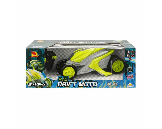 Motocicleta cu telecomanda, Suncon, rotire 360 grade, Verde