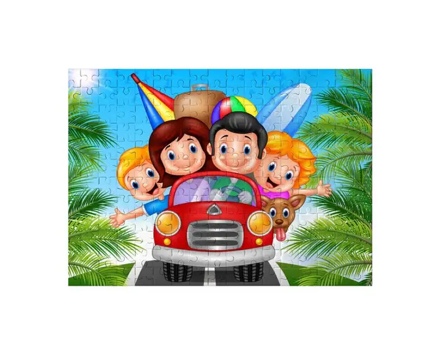 Puzzle Witty Puzzlezz, 100 piese, Vacanta in familie