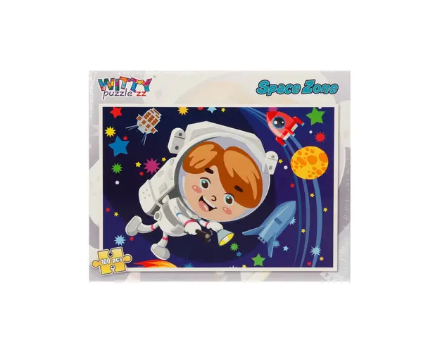 Puzzle Witty Puzzlezz, 100 piese, Aventura in spatiu
