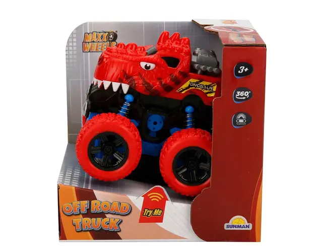 Masina Off Road, Maxx Wheels, Speed ​​Dinosaur, Rosu