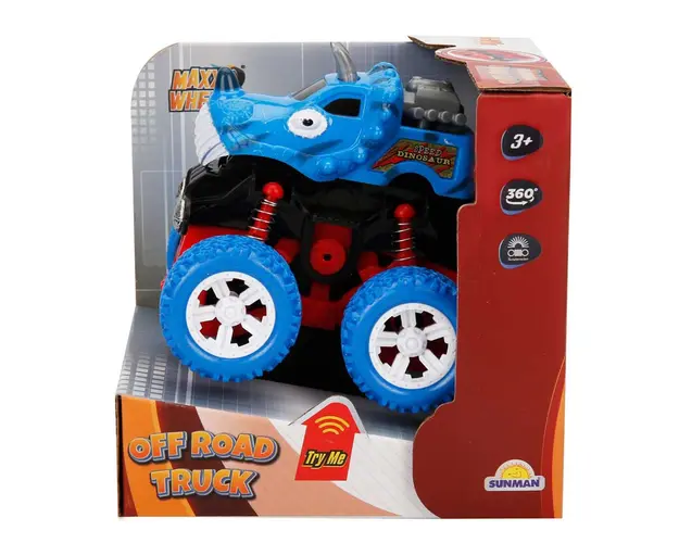 Masina Off Road, Maxx Wheels, Speed ​​Dinosaur, Albastru