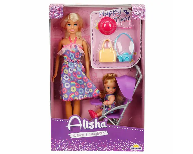 Set de joaca papusa Alisha, Mama si fiica in excursie