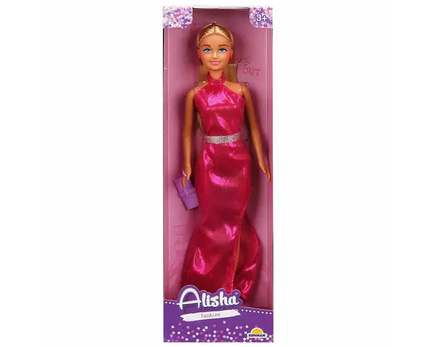 Papusa Alisha, in rochie de seara, Rosie