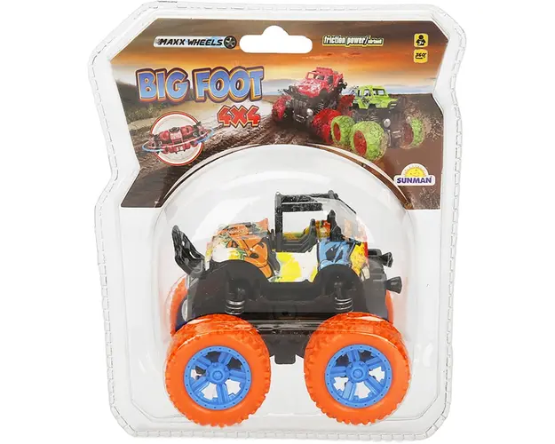 Masina Big Foot, Tractiune 4x4, Maxx Wheels, 1:36, diverse culori