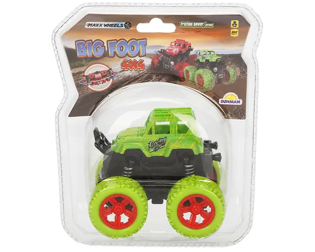 Masina Big Foot, Tractiune 4x4, Maxx Wheels, 1:36, Verde