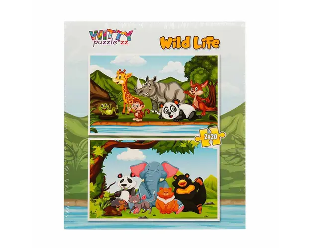 Puzzle Witty Puzzlezz, Viata in padure, 2 x 20 piese