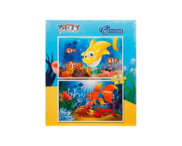 Puzzle Witty Puzzlezz, 2 x 20 piese, Ocean