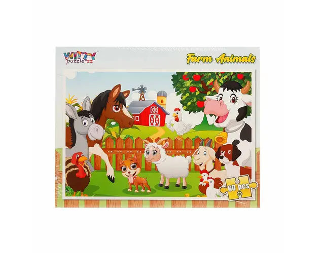 Puzzle Witty Puzzlezz, Animale de la ferma, 60 piese