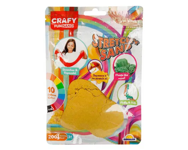 Nisip Kinetic, Crafy, 200 g, Galben